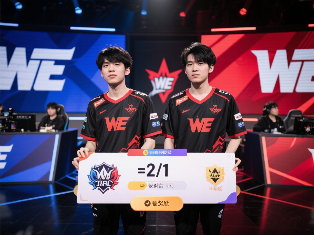 以最近的一场比赛为例，WE战队对阵另一支强队，许多