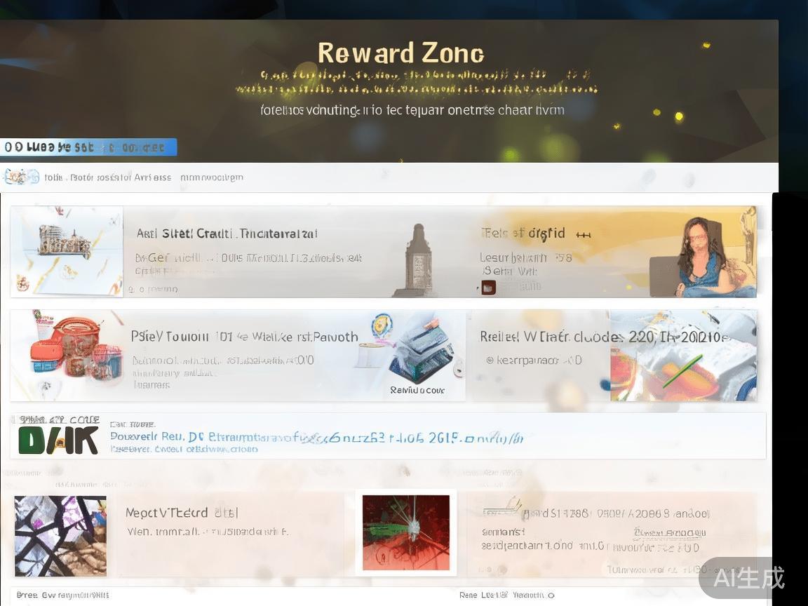 在奖励专区，可以看到已获得的奖品列表，包括虚拟礼品